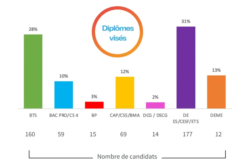 Histogrammes diplomes visés